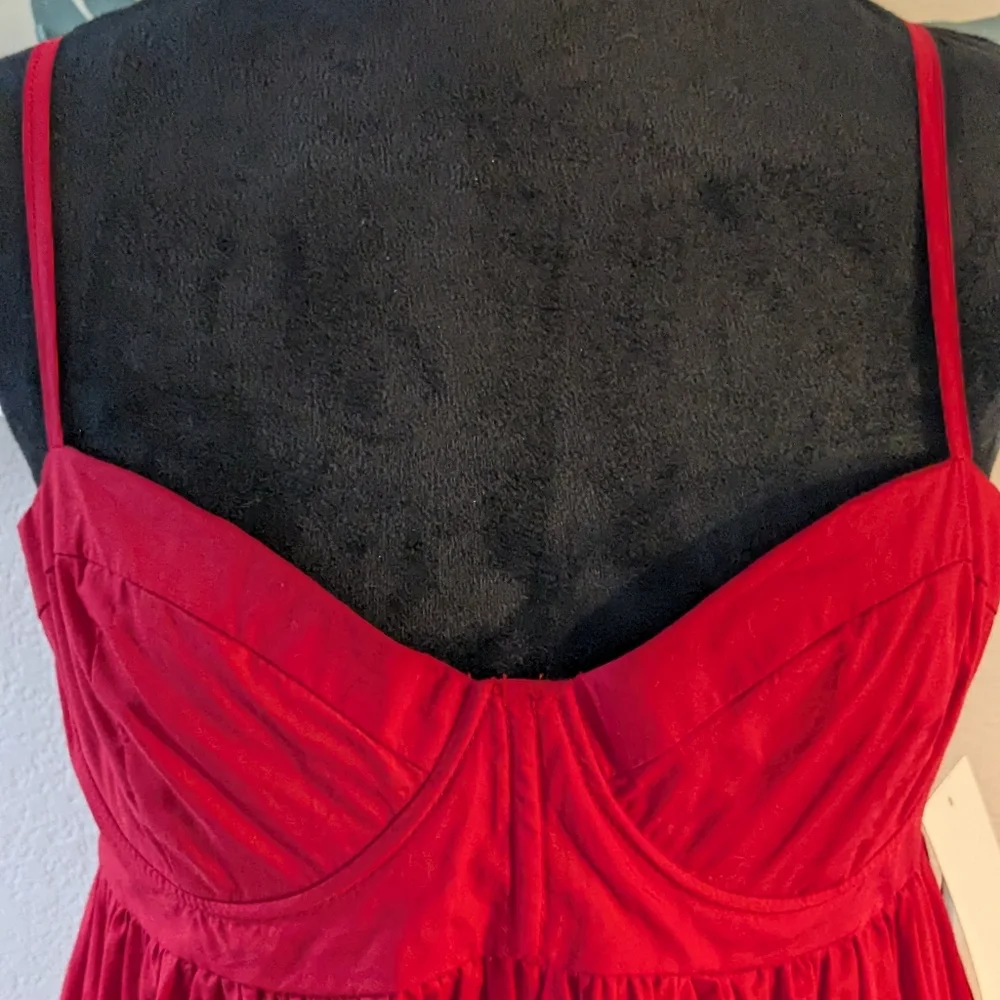 Aqua & Christopher Brock Red Dress Size L - Picture 3 of 7